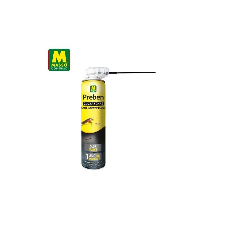 PREBEN Laca insecticida con cánula para cucarachas, hormigas, tijeretas y arañas 600 ml MASSÓ C1/24