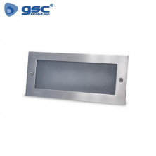 Aplique de pared LED 5w 6000K Rectangular Níquel EMPOTRABLE + Caja GSC UUS