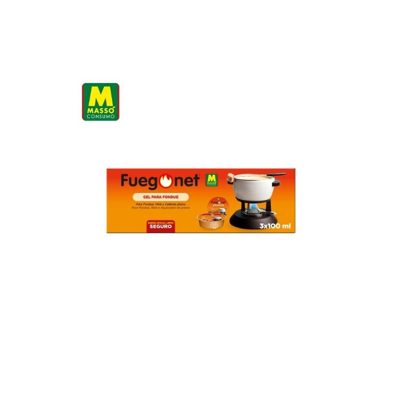 FUEGONET Gel para fondues 3 unidades MASSÓ C1/12