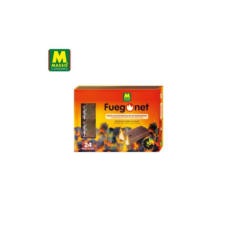 FUEGONET Pastillas ecológicas de autoencendido 24 unidades MASSÓ C1/24
