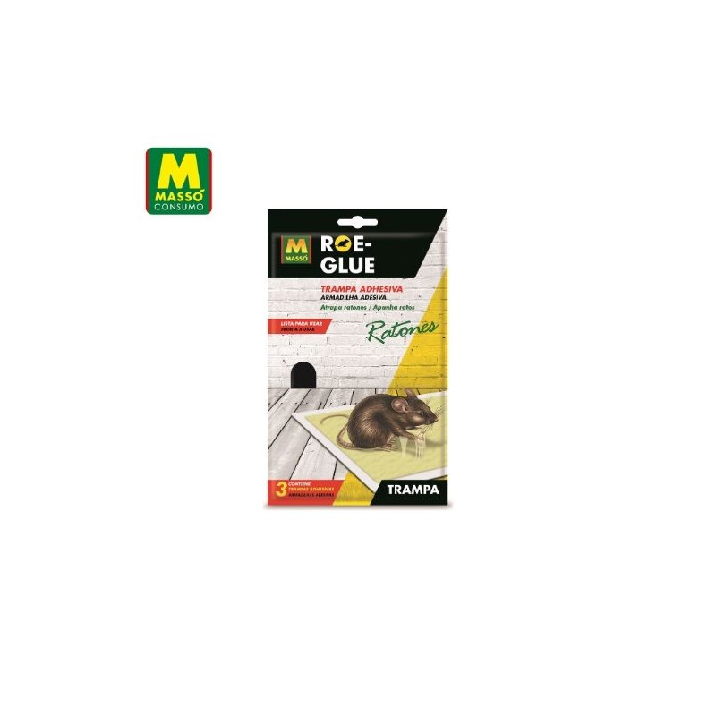 ROE-GLUE Trampa adhesiva para ratones (3 unidades) MASSÓ C1/18