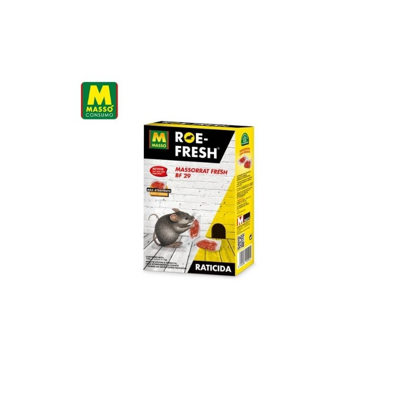 ROE-FRESH PASTA+CEREALES Cebo en pasta fresca para roedores 150 gr MASSÓ C1/24