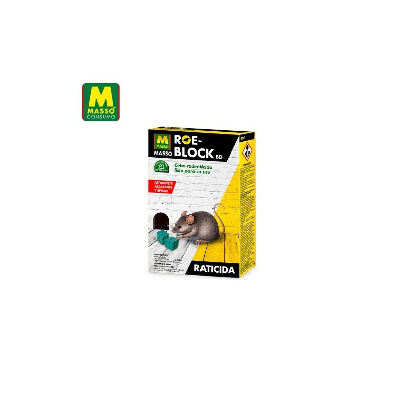 ROE-BLOCK Cebo en bloques para roedores 260 gr MASSÓ C1/24