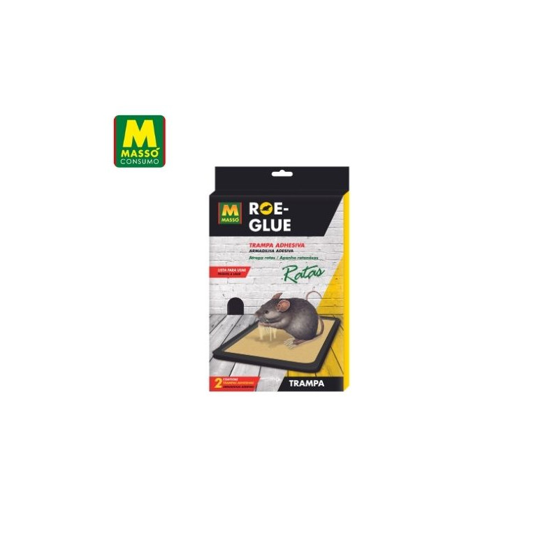 ROE-GLUE Trampa adhesiva para ratas (2 unidades) MASSÓ C1/12