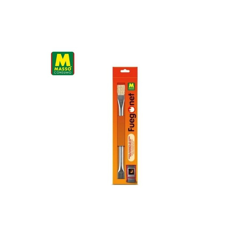 FUEGONET Pincel + Rasqueta para estufas de pellet MASSÓ C1/6