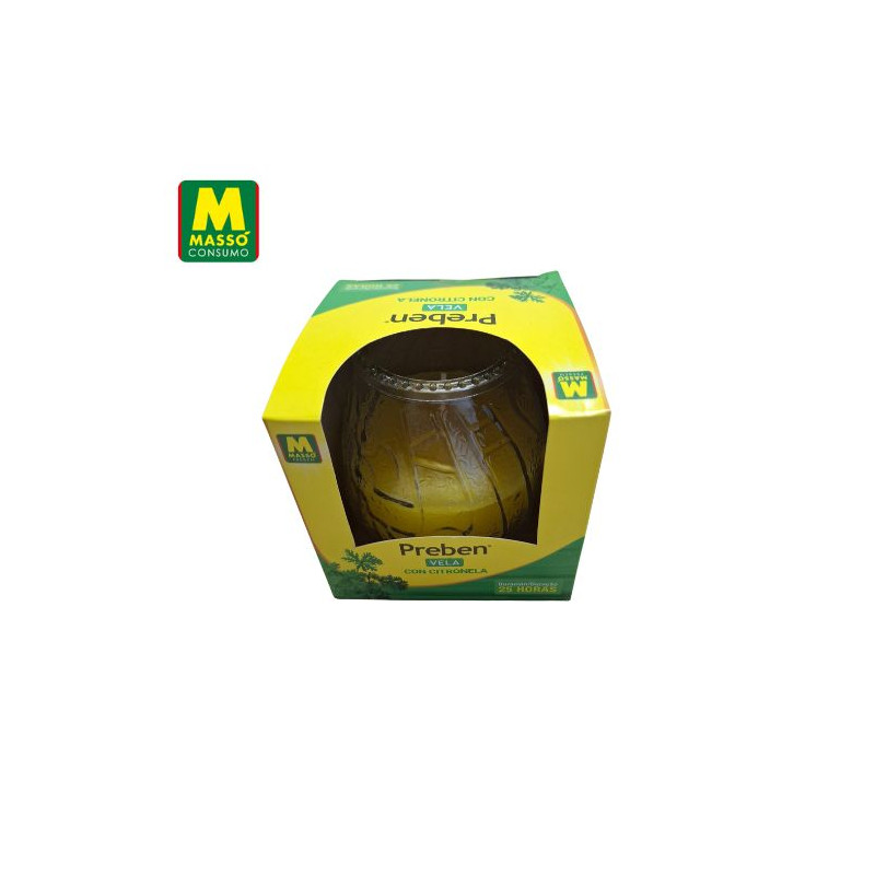PREBEN Vela con Citronela para insectos 135 gr MASSÓ C1/6