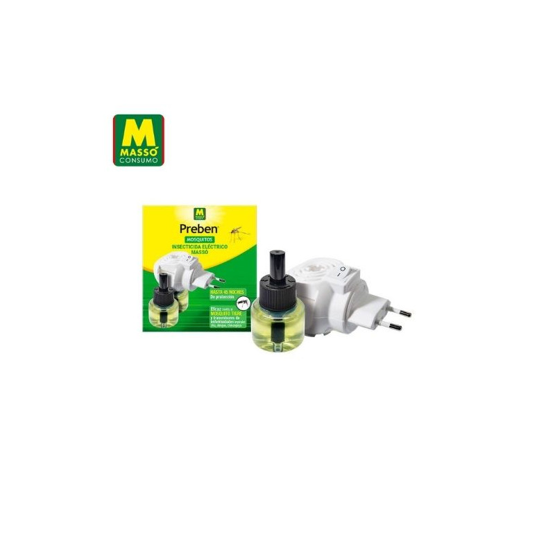 PREBEN Insecticida eléctrico (aparato + recambio) repelente de insectos 33 ml MASSÓ C1/12