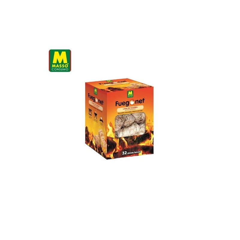FUEGONET Lana de madera para encendido 32 ovillos MASSÓ C1/12