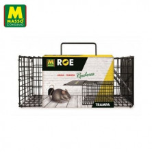 ROE Jaula trampa metálica XL para roedores 60x19x19cm MASSÓ C1/2