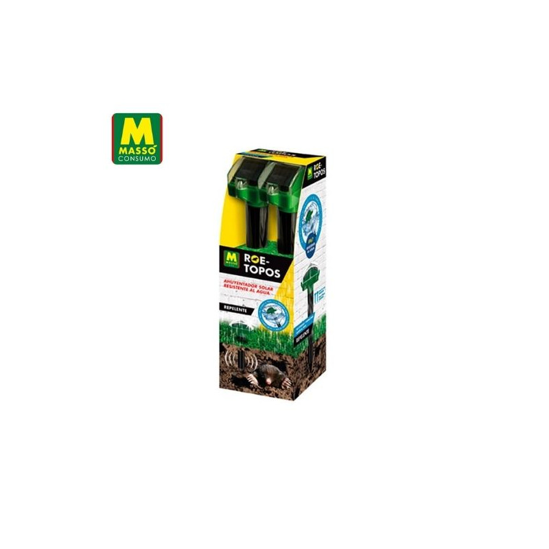 ROE-TOPOS Ahuyentador solar resistente al agua para topos y roedores (2 unidades) MASSÓ C1/6