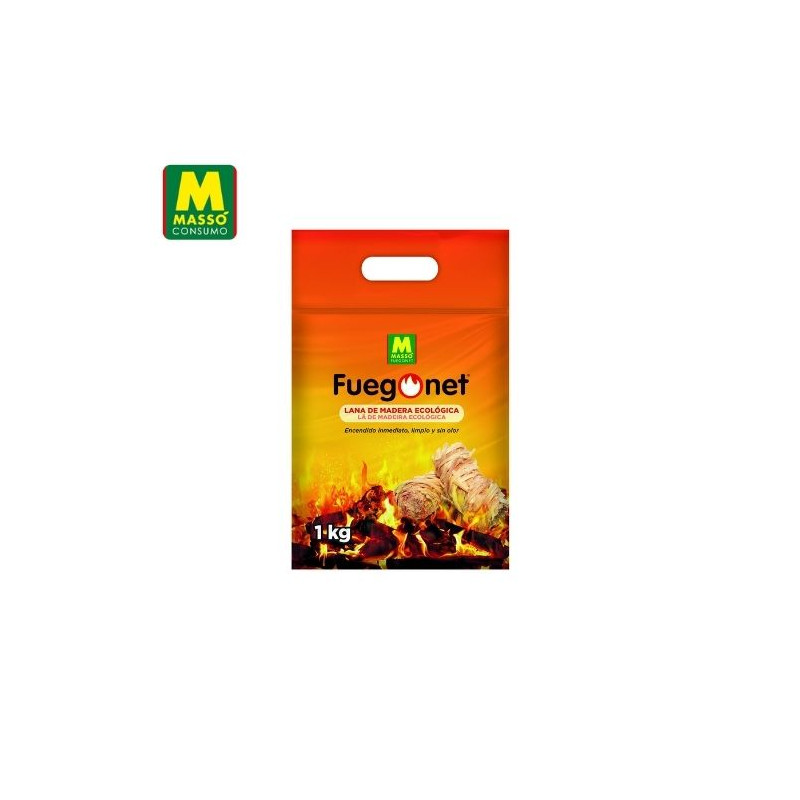 FUEGONET Lana de madera para encendido 1 kg MASSÓ C1/6