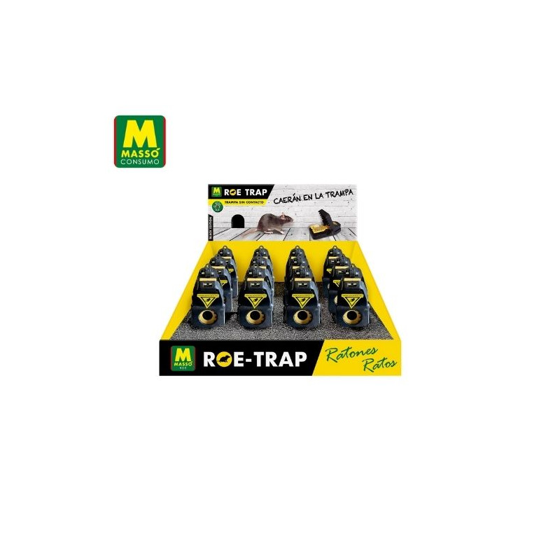 ROE-TRAP Trampa sin contacto para ratas Black Edition (24 uds. - 2 expositores de 12 uds.-) MASSÓ C1