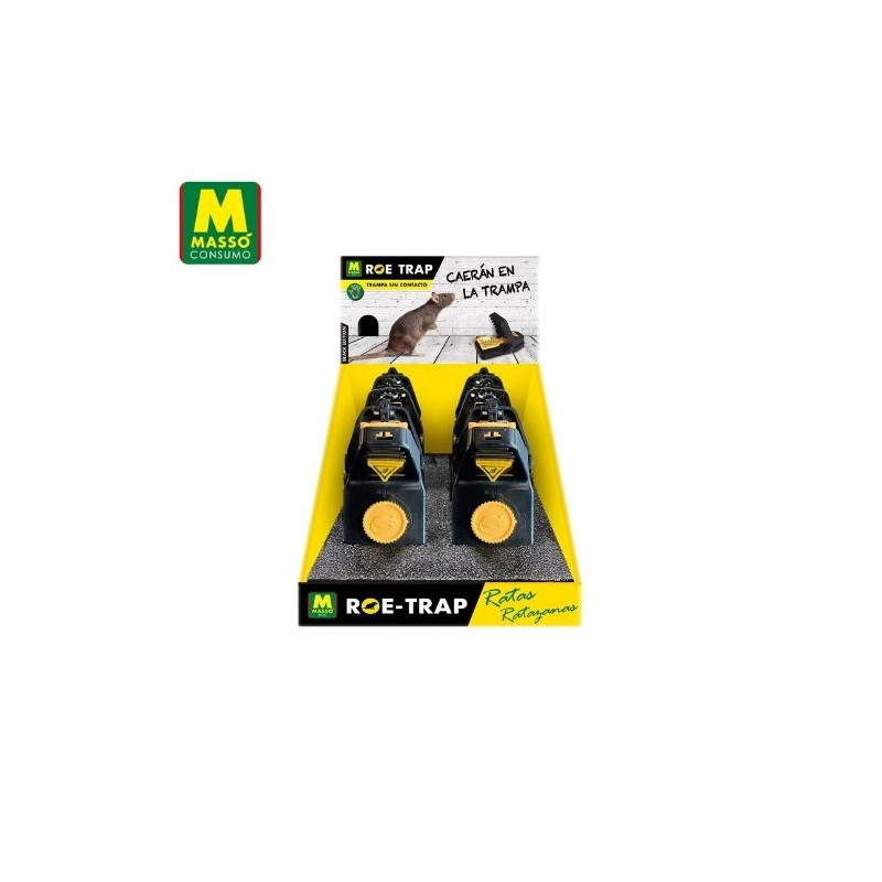 ROE-TRAP Trampa sin contacto para ratas Black Edition (12 uds. - 2 expositores de 6 uds.-) MASSÓ C1/