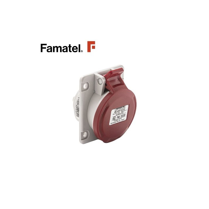Base CETAC empotrable 3P+N+T 16A 380V IP44 FAMATEL