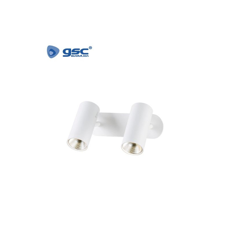 Foco techo/pared doble GU10 Max. 60w Blanco GSC C1/10 UUS