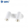Foco techo/pared doble GU10 Max. 60w Blanco GSC C1/10 UUS