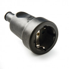 Base móvil 16A 220V TT Lateral Goma Negro Diámetro 4,8mm IP44 Rectractil FAMATEL 25