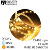 Tira LED 5m 24V 14w/m 3000K 2240Lm Ancho 12mm IP20 SILVER C1
