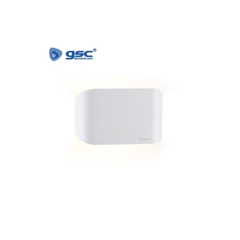 Aplique de pared LED 3w 6000K 231Lm Curvo Blanco Mate Exterior GSC UUS
