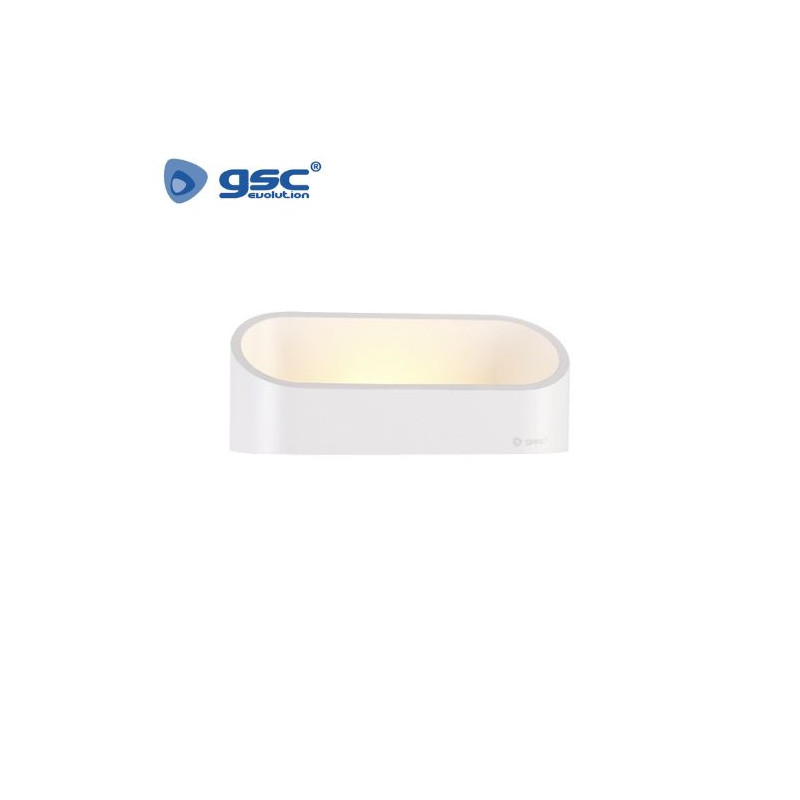 Aplique de pared LED 3w 3000K 231Lm Ovalado Blanco Mate Exterior GSC UUS