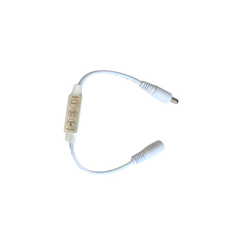 Controlador / regulador para Tira de LED Monocolor 12-24v max. 144w MINI con botones SILVER C1