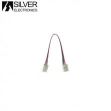 Cable clip a clip para unir Tira LED SMD 5050 12V-24V 15cm Precio bolsa 5 unds SILVER C1