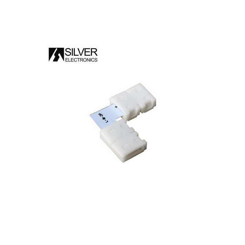 Conector clip en forma de L para Tira de LED SMD3528 Precio bolsa 5 uds. SILVER C1
