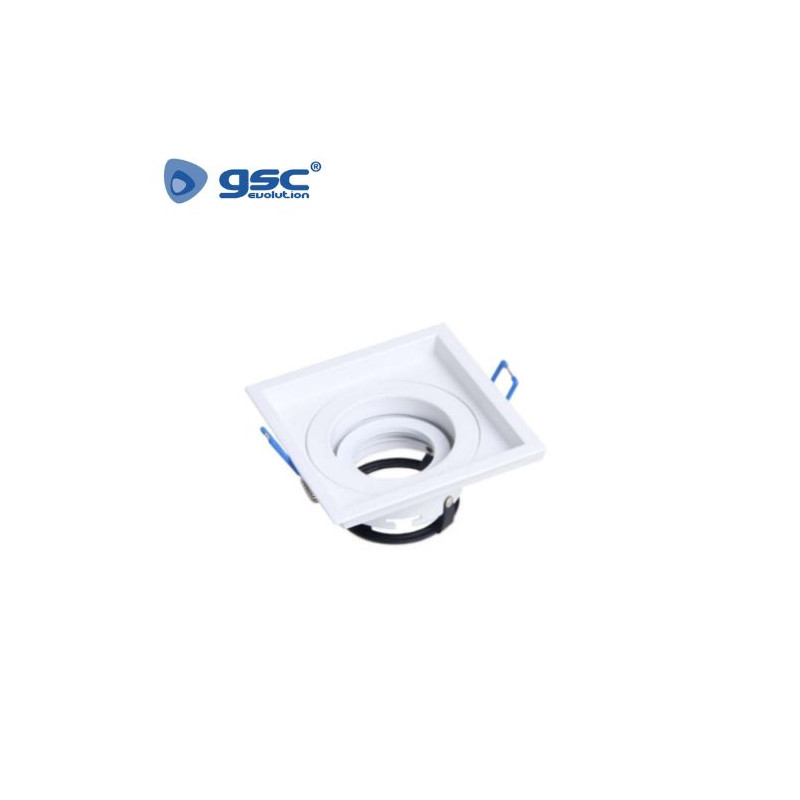 Aro cuadrado basculante Blanco GU10 Incluido 110mm Empotramiento 97mm GSC C5/50