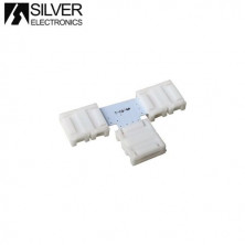 Conector clip en forma de T para Tira de LED SMD5050 RGB Precio bolsa de 5 uds. SILVER C1