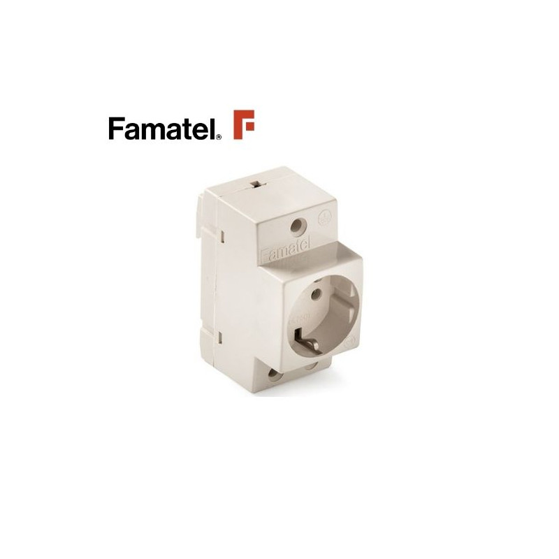 Mecanismo superficie Base 16A-220V TT para carril DIN FAMATEL UUS