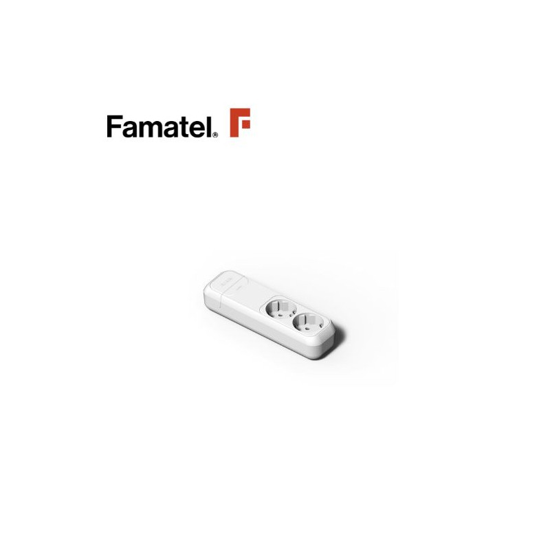 Base 2 Tomas TT sin Cable Caja (A) FAMATEL