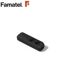 Base 2 Tomas TT sin Cable Caja Negro FAMATEL C10