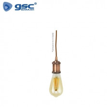 Portalámpara E27 colgante cable 1m Cobre Nowra GSC C1/30
