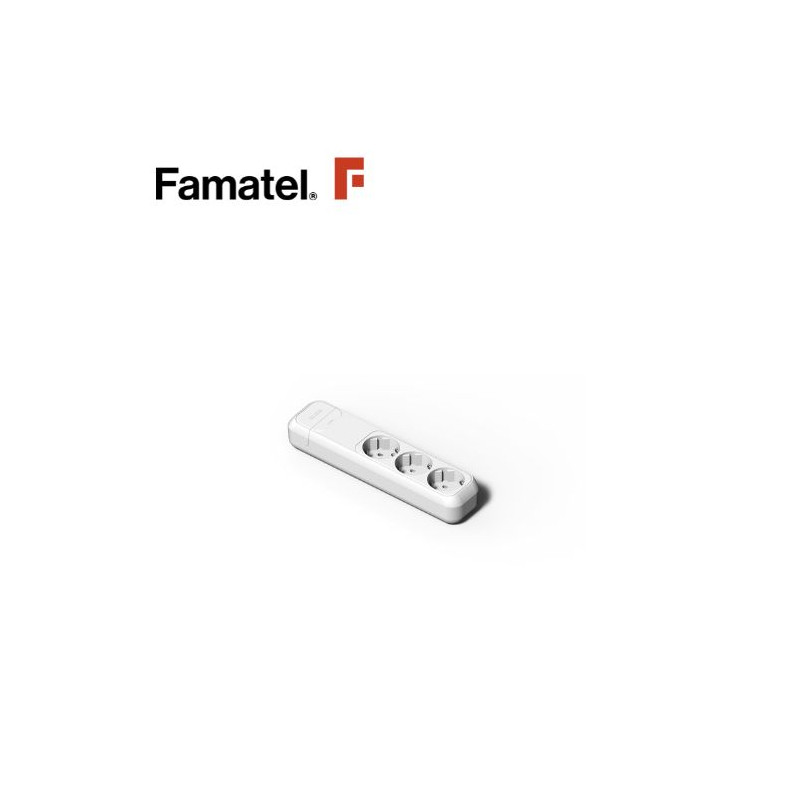 Base 3 Tomas TT sin Cable Caja (A) FAMATEL