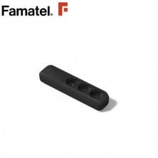 Base 3 Tomas TT sin Cable Negro Caja FAMATEL C12