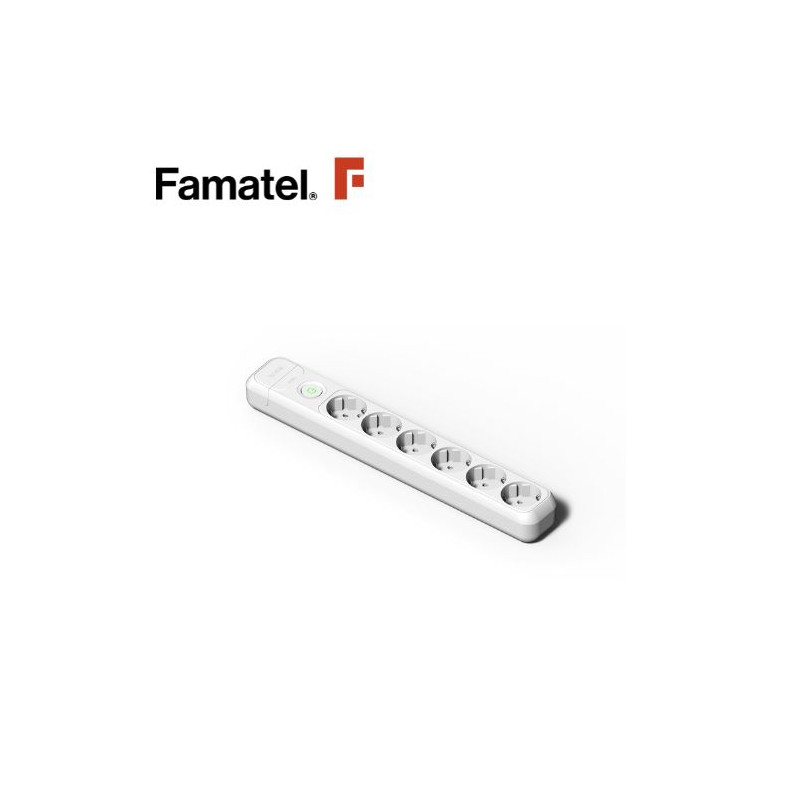 Base 6 Tomas TT con interruptor sin Cable Caja (A) FAMATEL