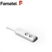 Base 2 Tomas TT 3x1,5mm 1,5 metros de cable FAMATEL