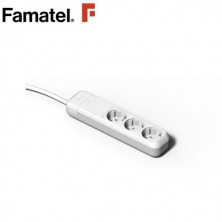 Base 3 Tomas TT 3x1,5mm 1,5 metros de cable FAMATEL