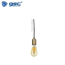 Portalámpara E27 colgante 1m Oro viejo Origin GSC C1/30