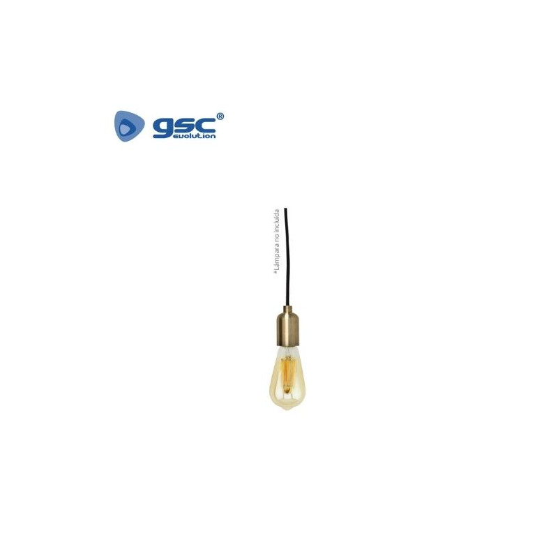 Portalámpara E27 colgante cable 1m Oro viejo Origin GSC /30