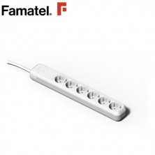 Base 6 Tomas TT 3x1,5mm 1,5 metros de cable FAMATEL