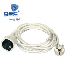 Prolongador 2m 16A 3x1,5mm Schuko Blanco GSC C1/15