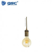 Portalámpara E27 colgante String cable 1m Níquel satin String GSC /20