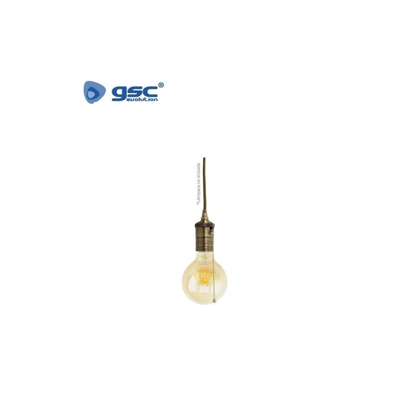 Portalámpara E27 colgante String 1m Níquel satin String GSC C1/20