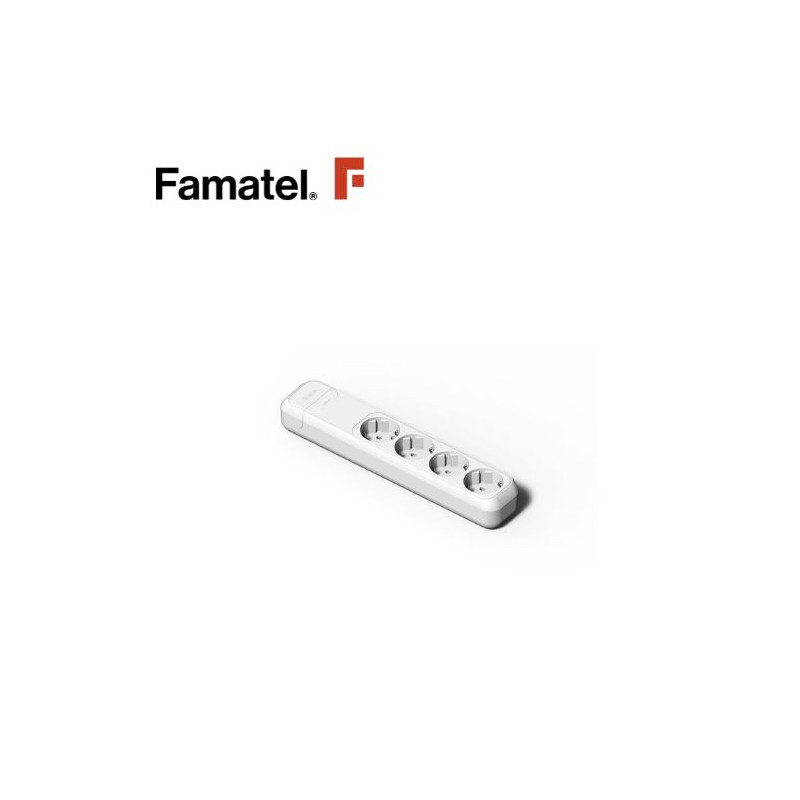 Base 4 Tomas TT sin Cable Caja (A) FAMATEL