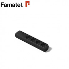 Base 4 Tomas TT sin Cable Caja Negro FAMATEL C6