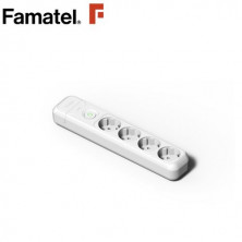 Base 4 Tomas TT con interruptor sin Cable Caja (A) FAMATEL