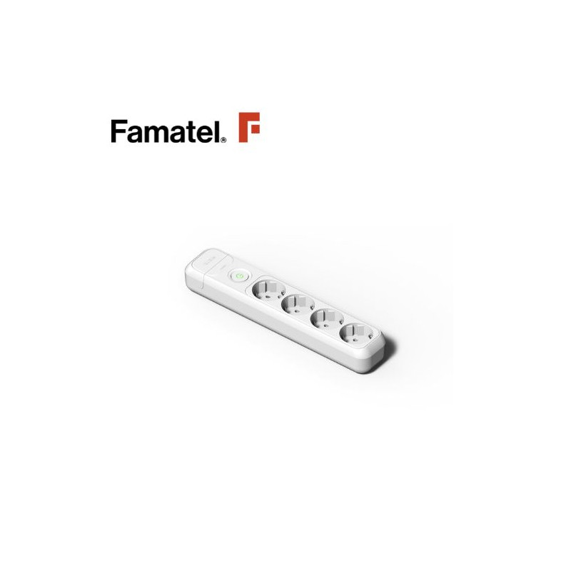 Base 4 Tomas TT con interruptor sin Cable Caja (A) FAMATEL
