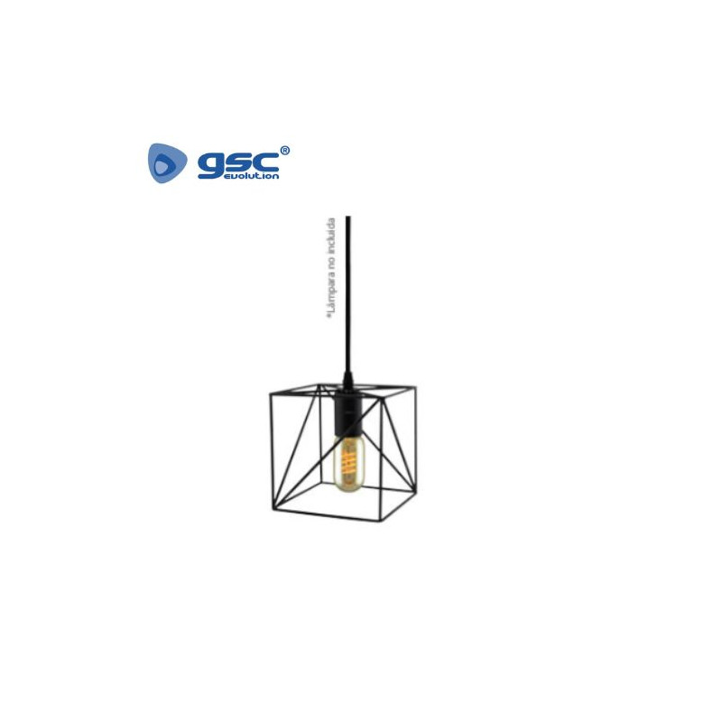 Lámpara colgante E27 60w Metal Negro Hub GSC C1/8