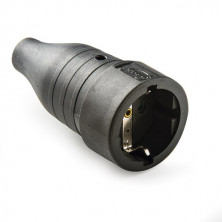 Base móvil 16A 220V TT Lateral Goma Negro Diámetro 4,8mm Rectractil FAMATEL 20